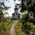 Point Robinson Lighthouse on Vashon Island - lighthouse through the woods