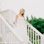 Vashon Island Wedding Venue Lavender Hill Farm - Bride on stairs