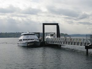 Downtown water taxi foot ferry terminal to Vashon Island