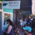 Glass Bottle Creamery - Vashon Island - people eating ice cream