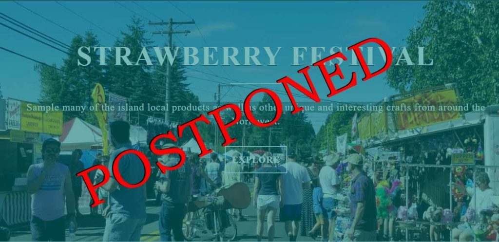 2020 Vashon Island Strawberry Festival Postponed